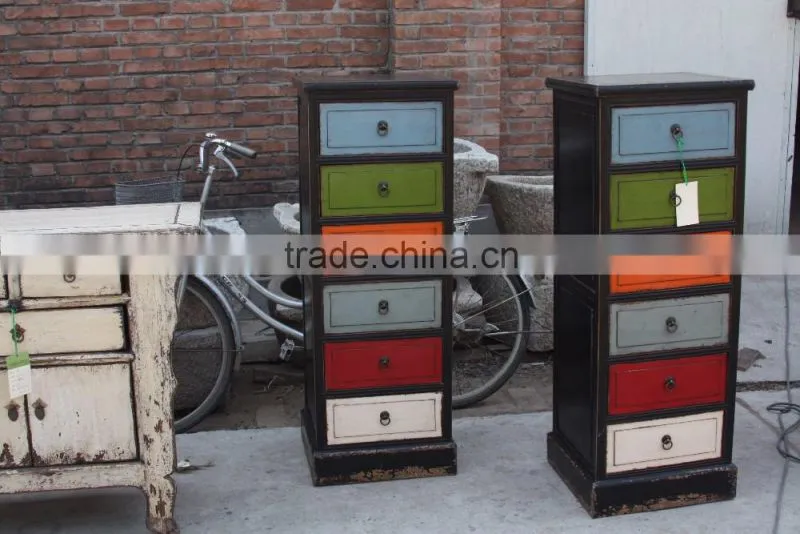 chinese antique colorful file cabinet