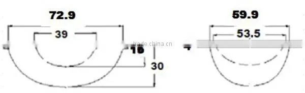 Outdoor glass street light lens , LED Optical Lens For led outdoor light