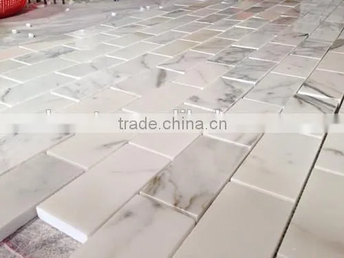 Hot Brick Design Calacatta Gold Marble Mosaic TIles with competitive prices