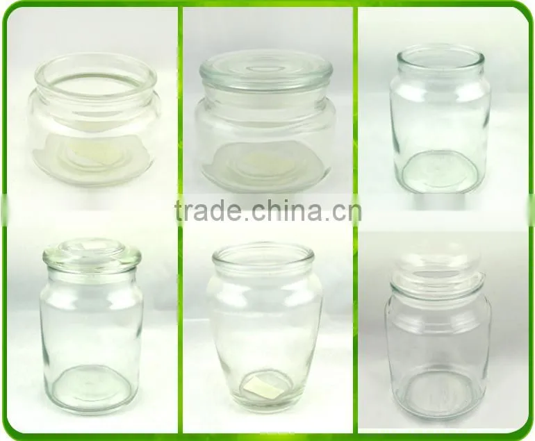 Square Shape Clear Glass Storage Jars mason jar