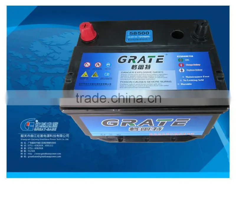 normal type auto battery of reasonable prices
