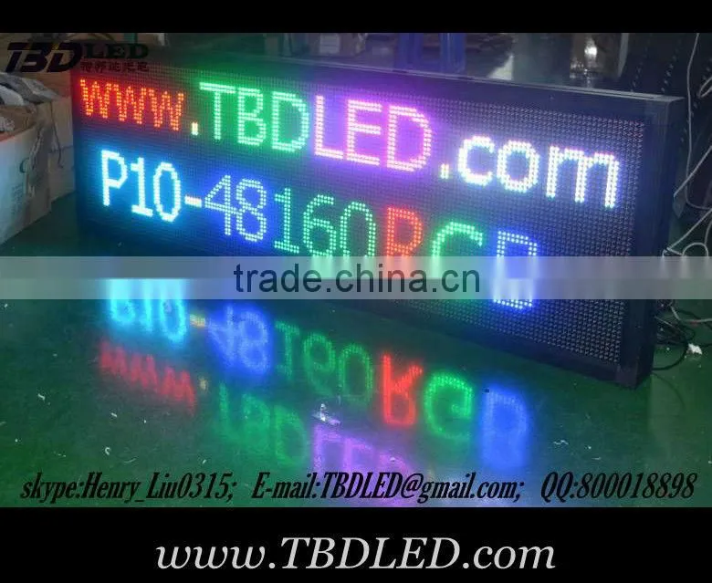 P10 full color programmeable outdoor led message sign led display board