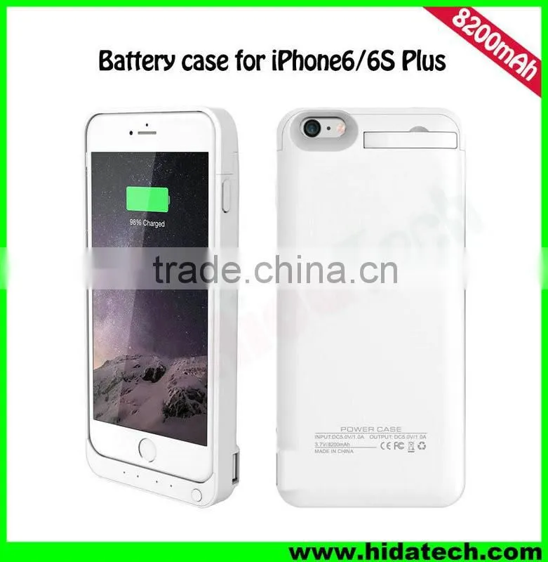Hot Selling 8200mah Battery Power Case for iPhone 6 iPhone 6 Plus Backup Battery Phone Case