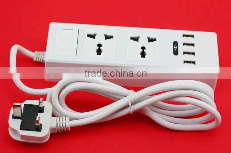 2015 new product 4 USB port electtial extension socket OEM accepted