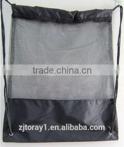 Nylon Mesh Sports Drawstring Small Bag Backpack Shoulder Bag