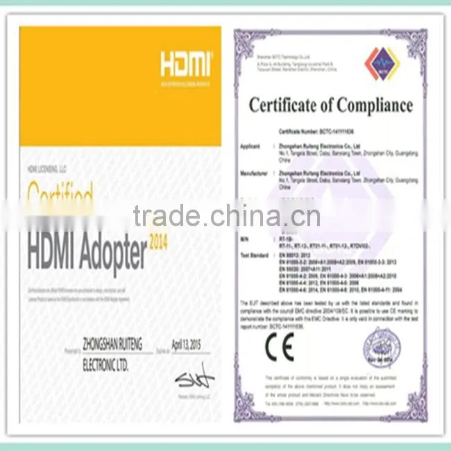 V2.0 Black HDMI Cable with Ethernet and gold connector support 3D and 4K from 0.5-40m