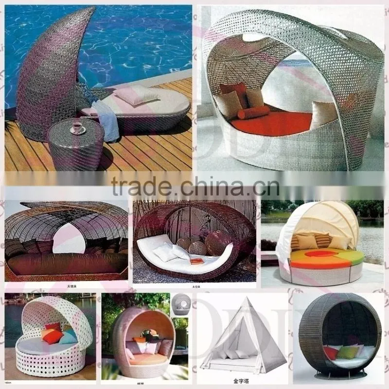 morden ourdoor wicker leisure garden apple shaped daybed