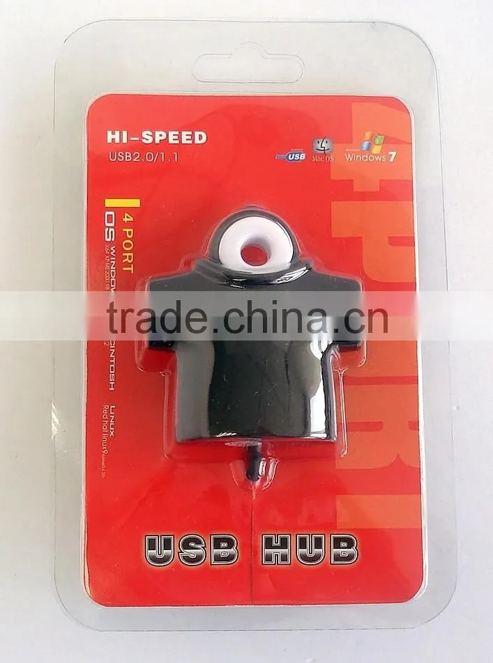 T-Shirt Shape USB HUB,Cute USB HUB,4 Port USB HUB, USB 2.0/1.1 HUB