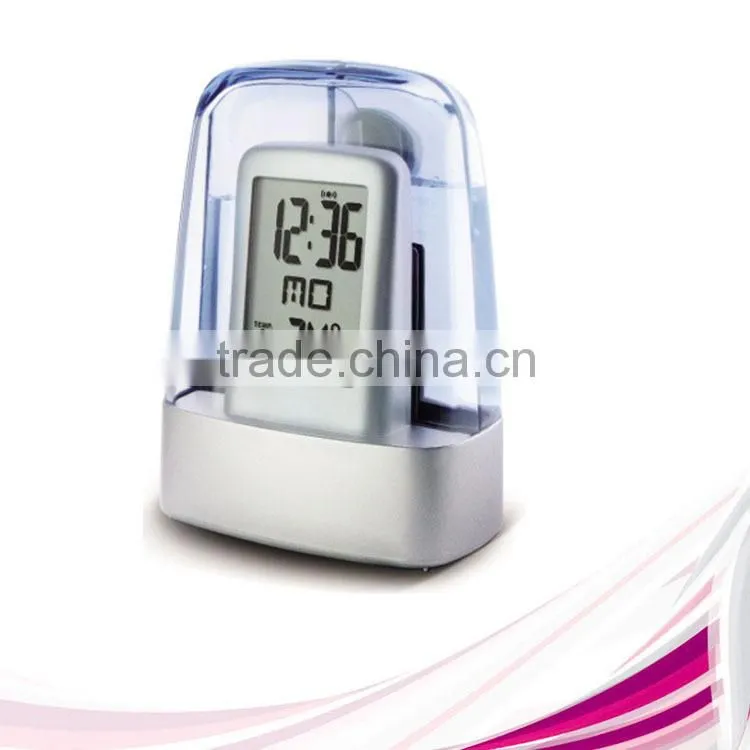 2015 New Product No Battery Fancy Digital Alarm Clock,Eco-friendly Cow Water Power Clock