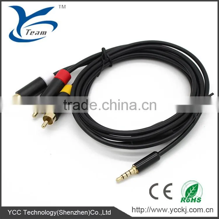 china wholsale price video game accessories cable for xbox 360 E av cable paypal accepted