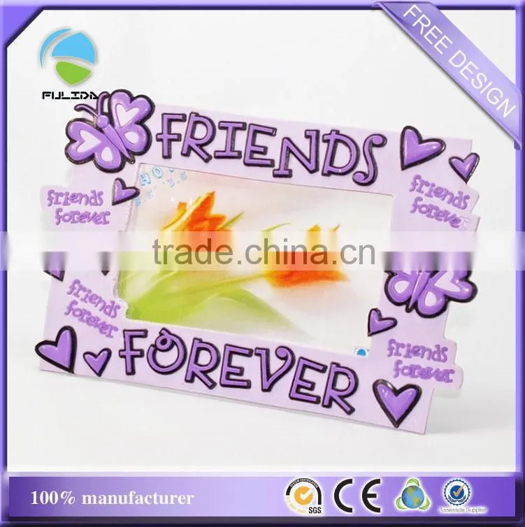 many red heart love souvenir soft pvc rubber wedding decorative table photo frame