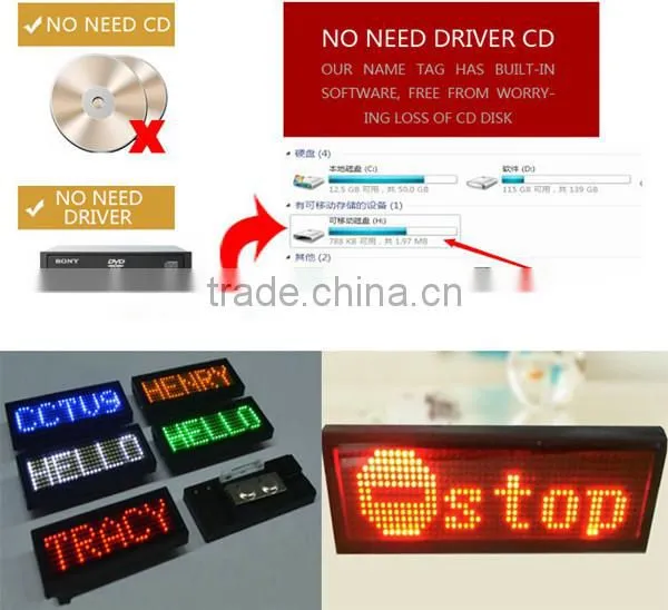 LED Digital Name Tag LED Name Badge