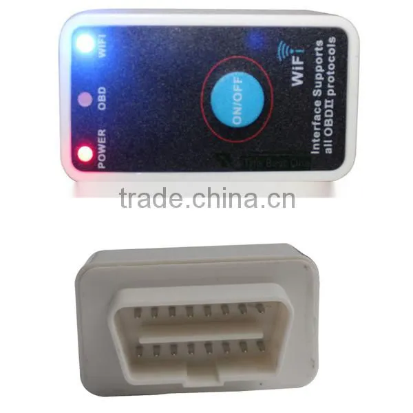 Factory Price New White MINI ELM 327 WIFI ON/OFF Switch OBD2 / OBDII ELM327 V1.5 for Android IOS Auto Scanner
