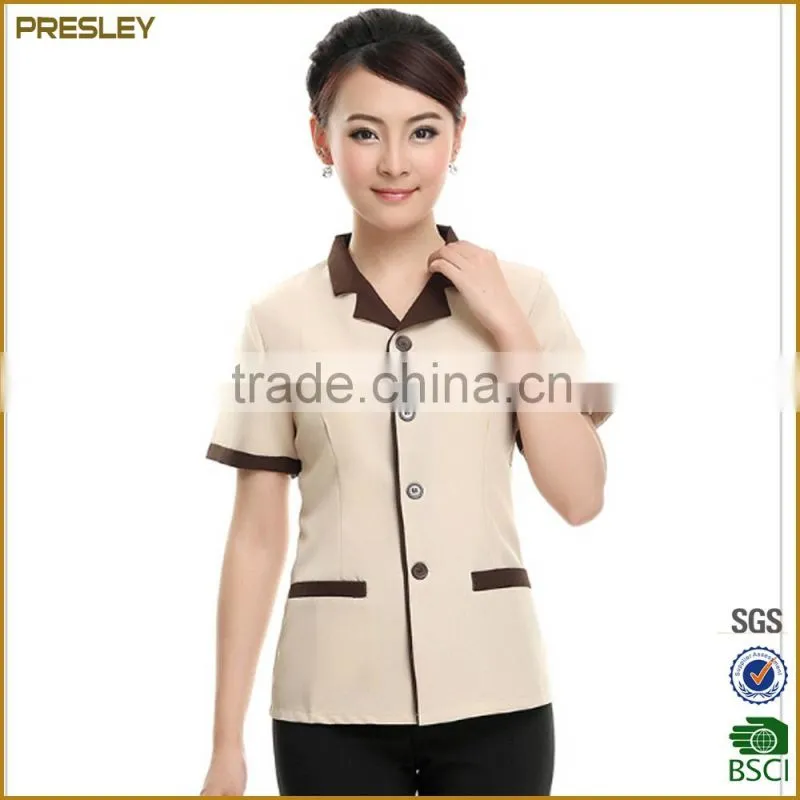 Presley oem wear resistant hotel women cleaning staff uniform housekeeping