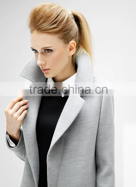 popular long dress woolen cloth coat