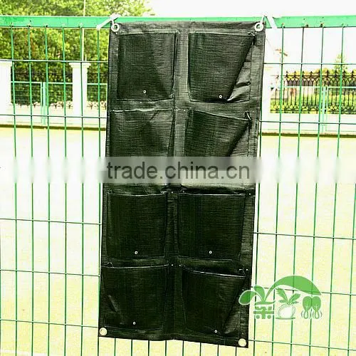 Garden Durable PE Woven Hanging Planting Grow Bags With 8 Planting Slits