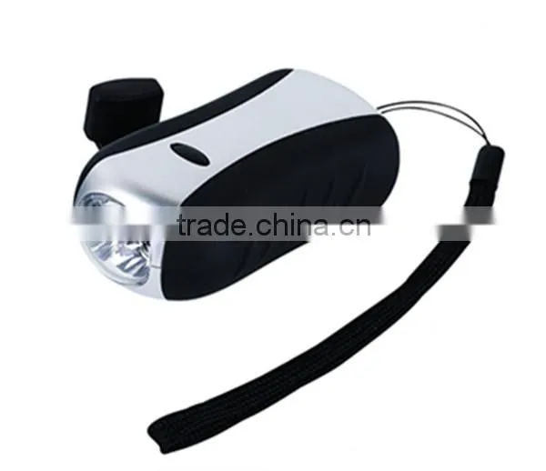 82050#3led pocket hand crank generator flashlight