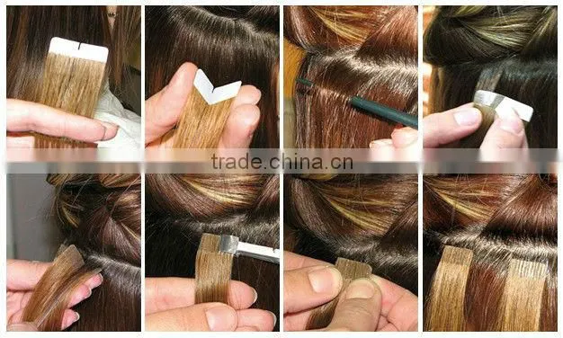 wholesale 5A grade remy hair double side tape hair extension