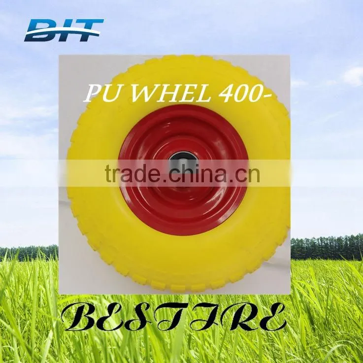 PU WHEEL 400-6 gardern cart tyre/wheelbarrow tyre/ wheel barrow tyre tube/ cart tyre