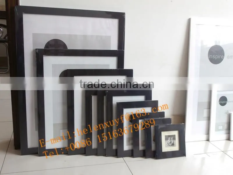 Hot Black Wooden Photo Frame, Lovely Picture Frames for Home Decoration