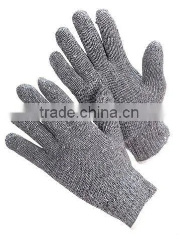 Grey Cotton String Knit Glove, Working glove, Safety equipment, Protective glove
