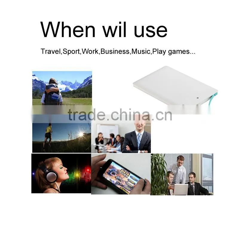 Portable Power Bank Ultra slim design high Capacity metal power charger