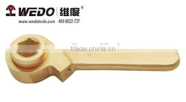 Ratchet Wrench with Ball Aluminium Bronze/Beryllium Copper (non sparking tools) High-quality WEDO TOOLS