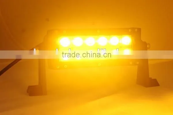 Hot sale 7.5" 12v amber & white color 36w led light bar with flashing
