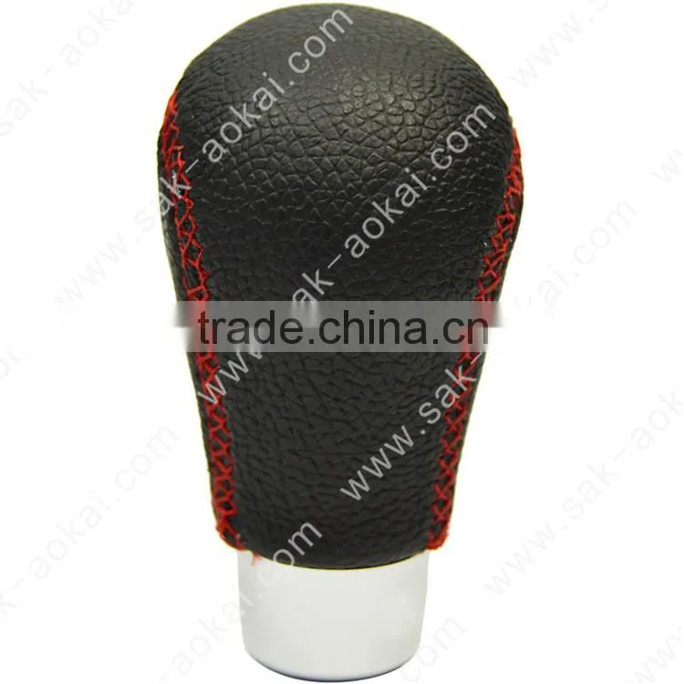 leather red stitch gear shift knob