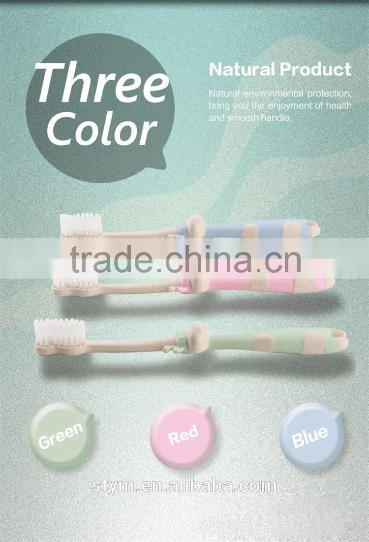 Wheat Straw Non-toxic Wholesale Kid toothbrush Child toothbrush Baby toothbrush