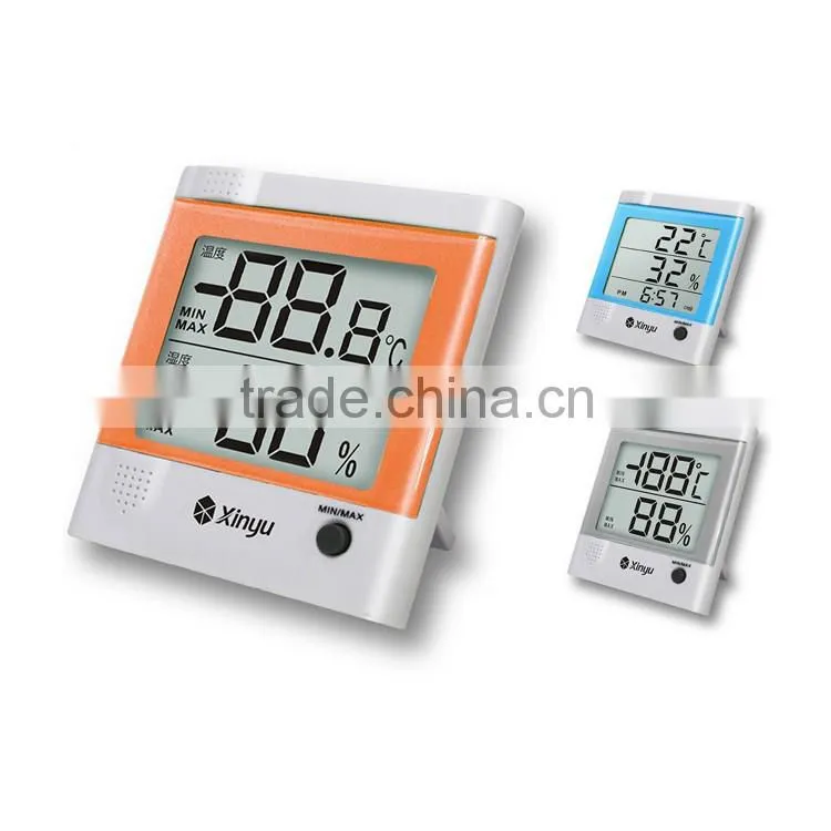 thermometer hygrometer with clock mini humidity