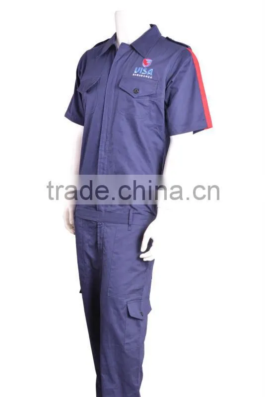 OEM men's VISA cotton short sleeve coverall workwear