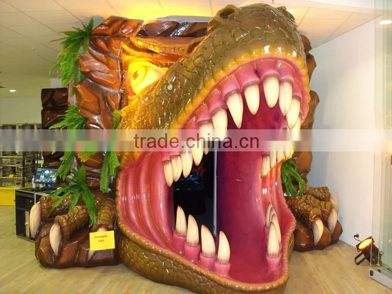 jurassic theme park dinosaur head door