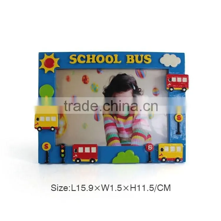 Resin Kids Picture Frame With Fridge Magnet Photo Frame