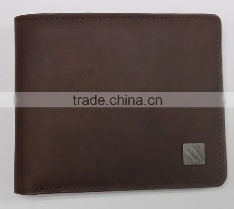2016 Wholesale New Fashion Promition Genuine leather men's wallet with customized logo