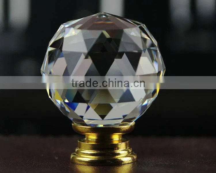 factory direct sales crystal glass fancy furniture door knob Wardrobe Knob