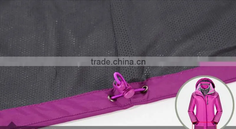 Custom Lady 3 in 1 Waterproof Sports Camping Wear