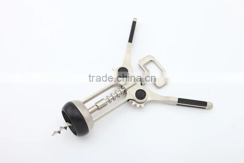 black new zinc alloy champagne opener red wine opener