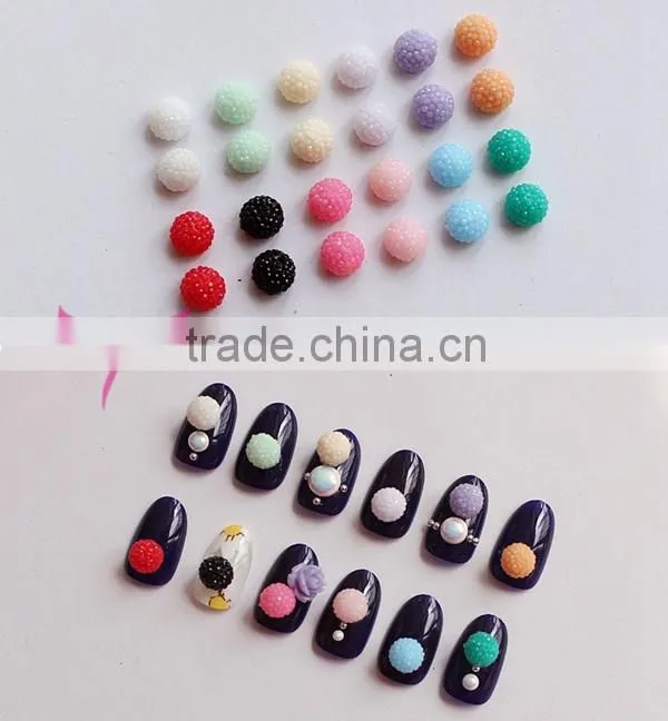 Easam 7mm 12 Colors small Hydrangea resin nail art decoration 3D