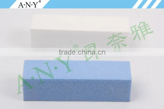 Professional Emery Sand 4 Sides White Sponge Nail File Block