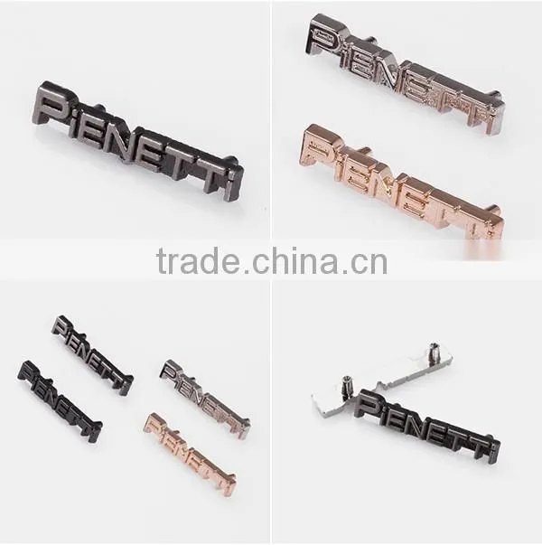 Brand label garment metal brand logo label handbag logo labels
