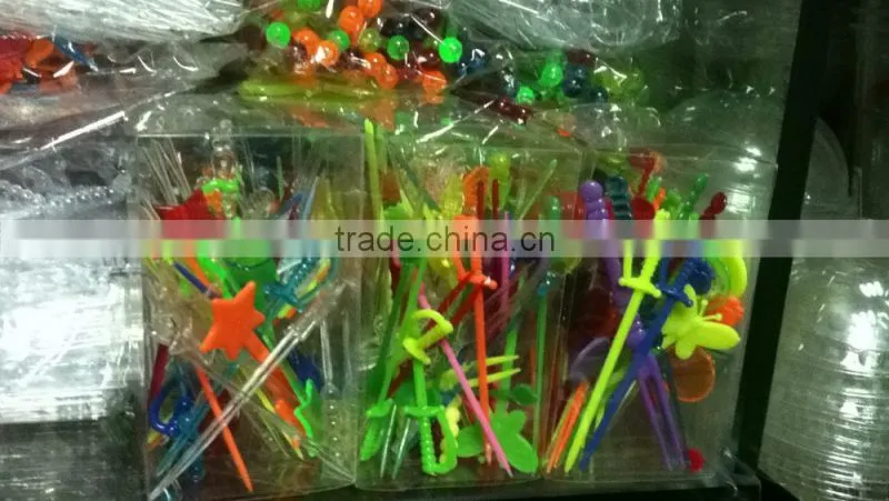 Loverly crazy high quality customized shape party drinking plastic straw