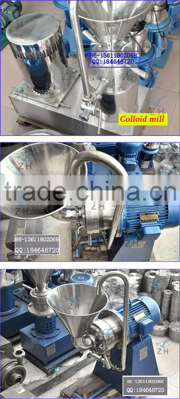 2016 hot sale ZH stainless steel peanut stainless steel colloid mill used for peanut butter