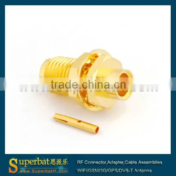 dipole antenna rp sma Solder Jack Bulkhead Connector for .141'' Cable