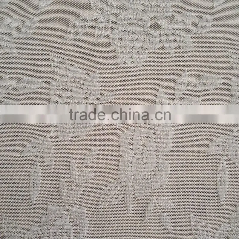 China factory new design 83/17 nylon spandex peony flower patern jacquard fabric, fashion garments jacquard fabric