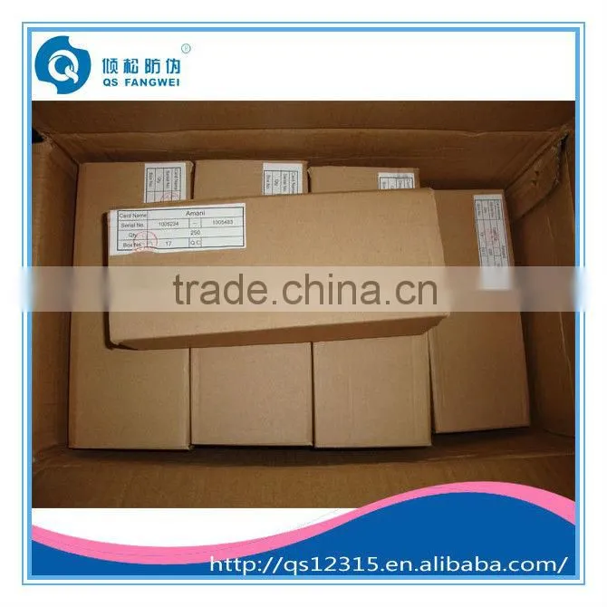 CR80 PVC plastic club membership card with serial number