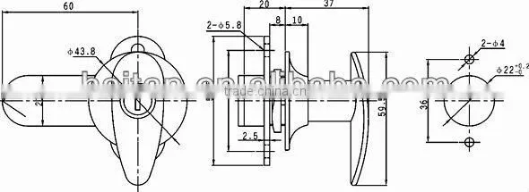 T handle lock A19-1-1