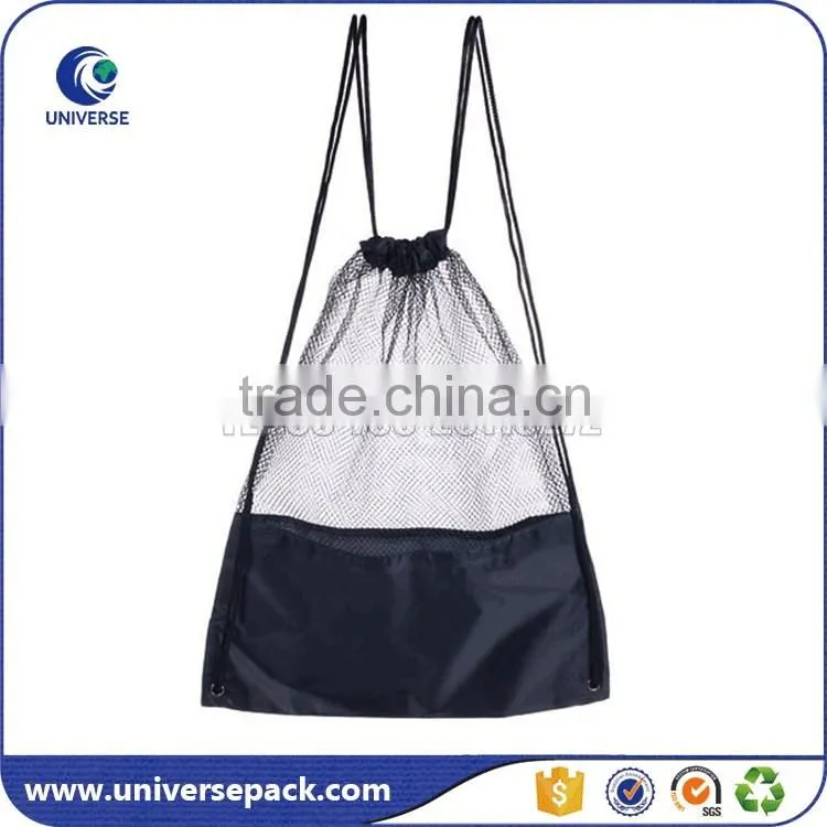 High quality sport mesh drawstring backpack bag