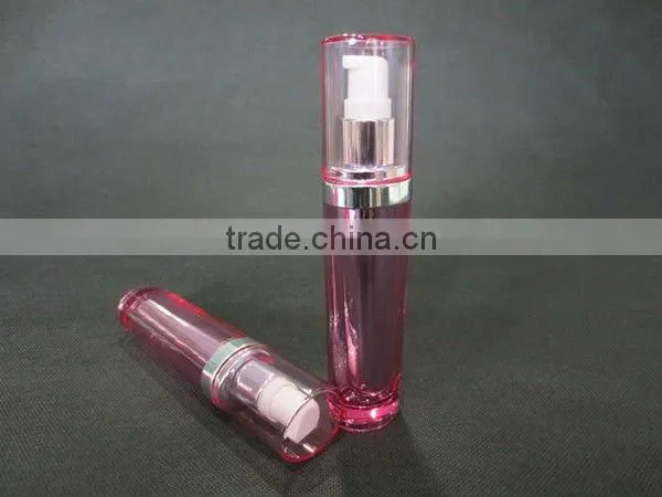 Round Acrylic Cream Jar and Lotion Pump Bottle for Cosmetic Packaging