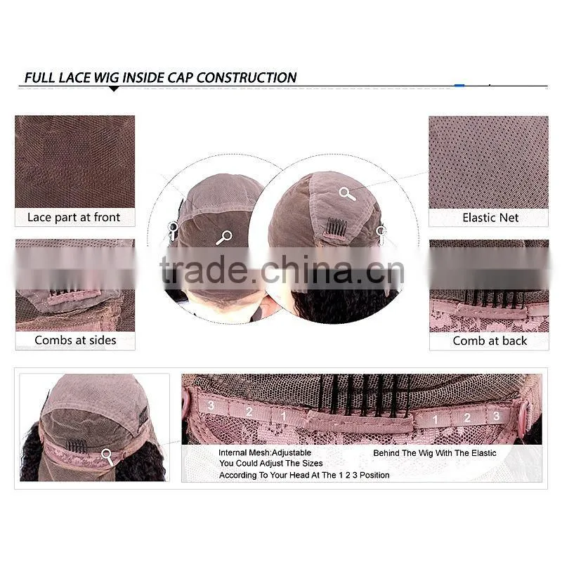 New Products human hair full lace wig virgin indian women hair wig